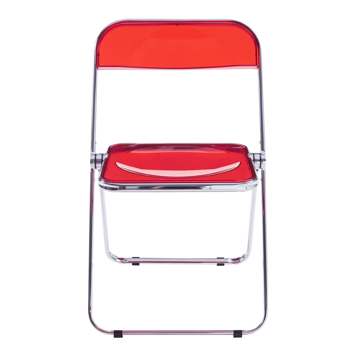KLAPPSTUHL-SET Pornainen 2 TLG. - Rot, Kunststoff/Metall (46/74/47cm) - [en.casa]