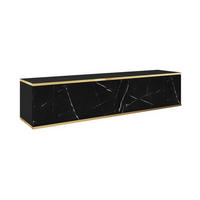 LOWBOARD – 135 cm – Oro – Schwarz – TV-GEN0298 - Schwarz, Holzwerkstoff (135/30/32cm) - hi-markt