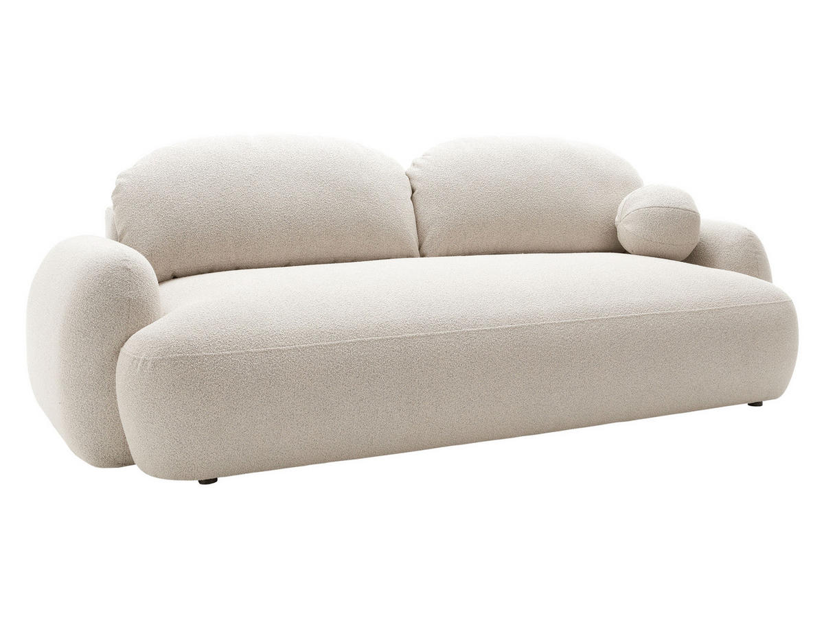 SCHLAFSOFA Mayo - Creme/Schwarz, Holzwerkstoff/Kunststoff (256/85/115cm) - MIRJAN24