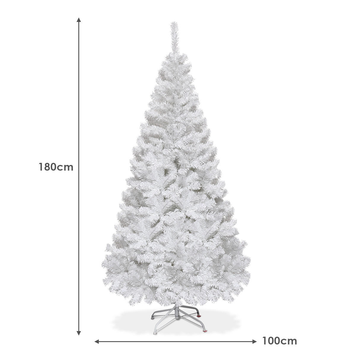 WEIHNACHTSBAUM Weiß - Weiß, Kunststoff (180cm) - COSTWAY