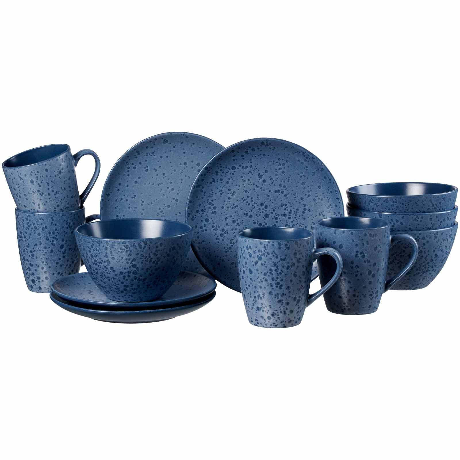 FRÜHSTÜCKS-SET Kitwe Blau 12-tlg. - Blau, Keramik (24/24/26cm) - Ritzenhoff Breker
