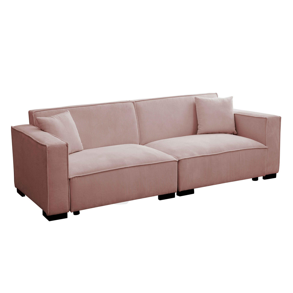 SOFA 3-Sitzer, Rosa - Pink, Textil (90/76/230cm) - Oviala