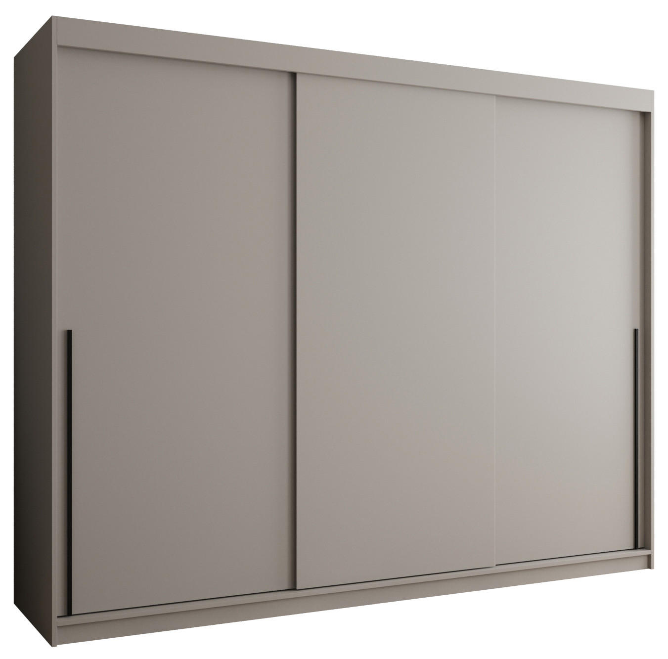 Home Collective ŠATNÍ SKŘÍŇ S POSUVNÝMI DVEŘMI 250 cm šířka, kašmírová s černým úchytem