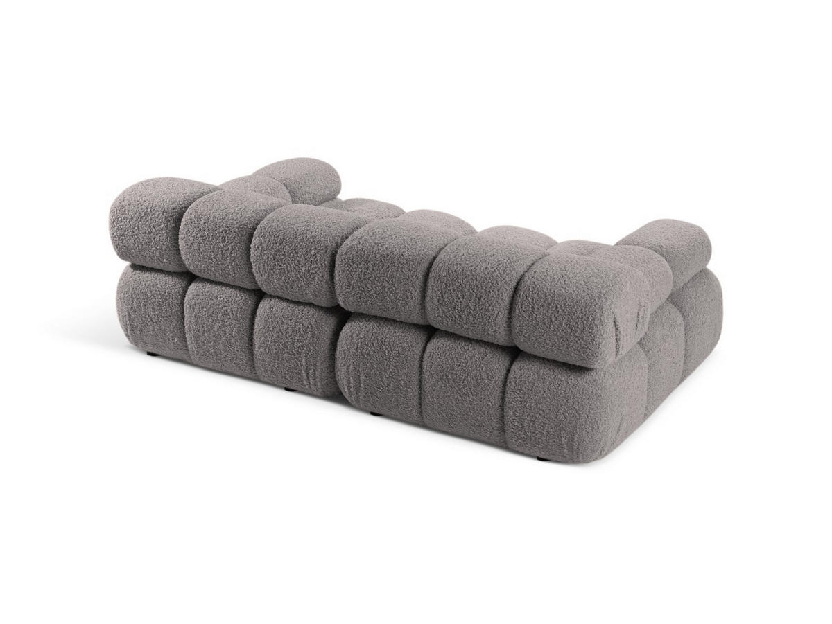 SOFA modular Bellis aus Boucle hellgrau 2 Sitzplätze - Hellgrau, Textil (94/70/188cm) - Micadoni