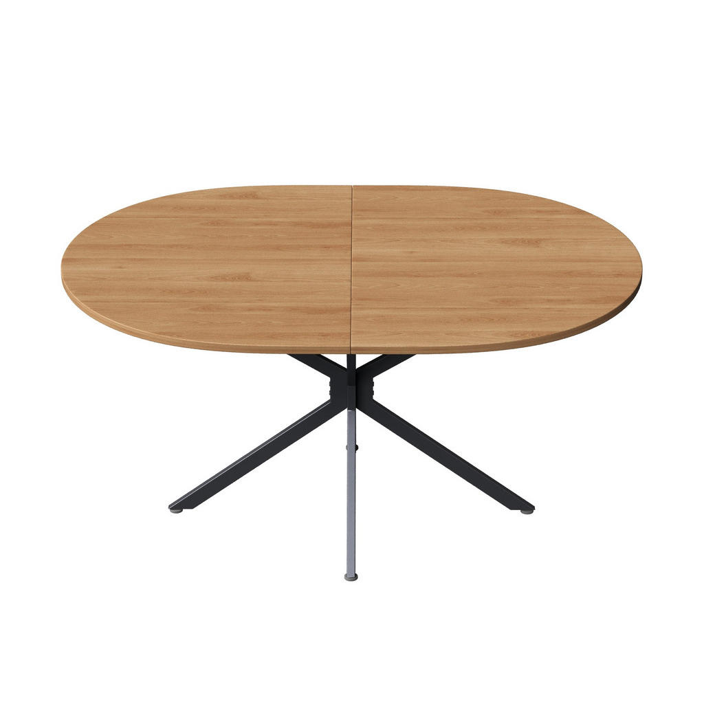 Modfu JÍDELNÍ stůl z MDF 120x80x75,5 cm přírodní pro 4–6 osob se stabilní křížovou podnoží