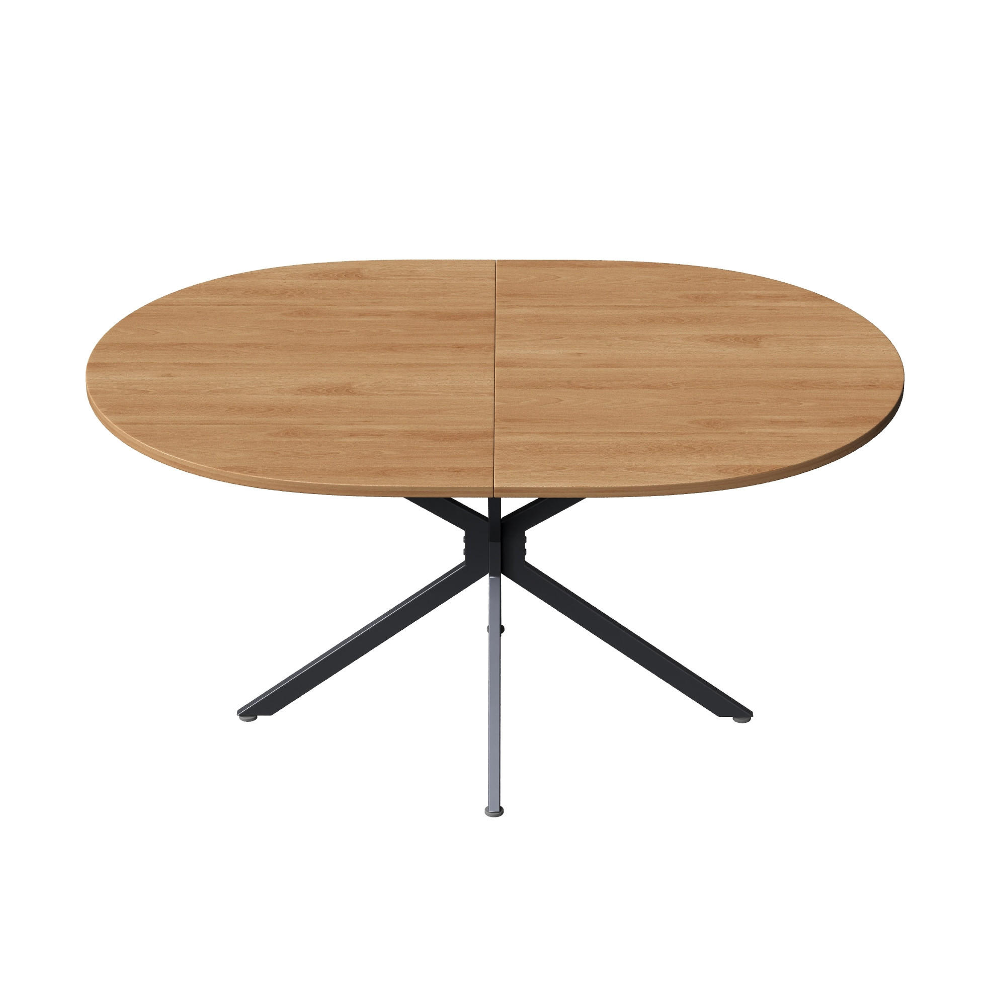 ESSTISCH aus MDF 120x80x75,5 cm Natur mit pflegeleichter Tischplatte und stabilem Kreuzgestell - Naturfarben, Holzwerkstoff (80/120/75.5cm) - Modfu