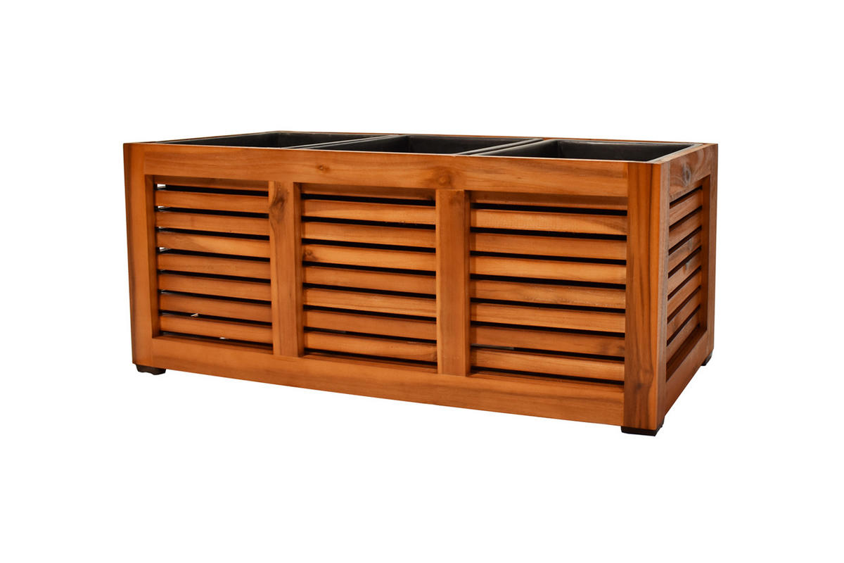 PFLANZKASTEN 28x79 cm, Braun, Akazienholz - Braun, Holz (28/28/79cm) - dasmöbelwerk