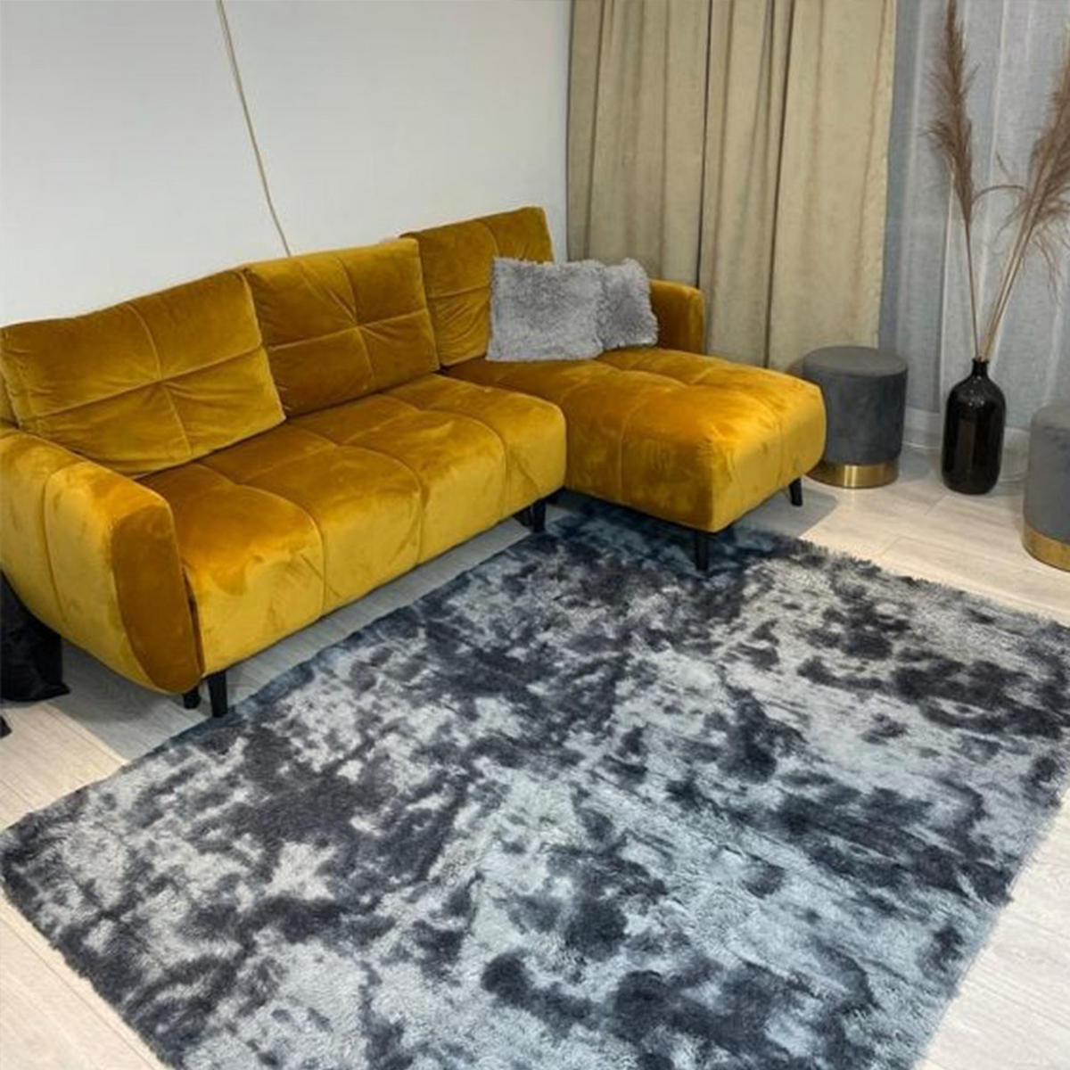 TEPPICH, grau 120/170 cm - Dunkelgrau, Textil (120/170cm)