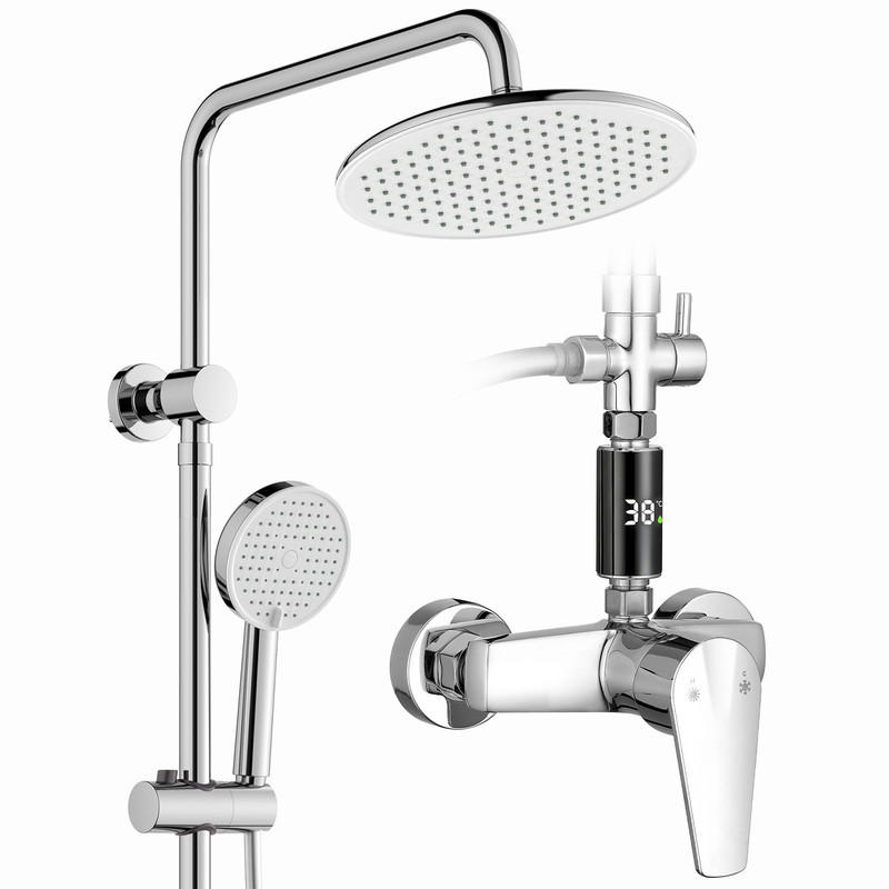 Homelody Duschsystem Chrom 19x7x30.5 cm