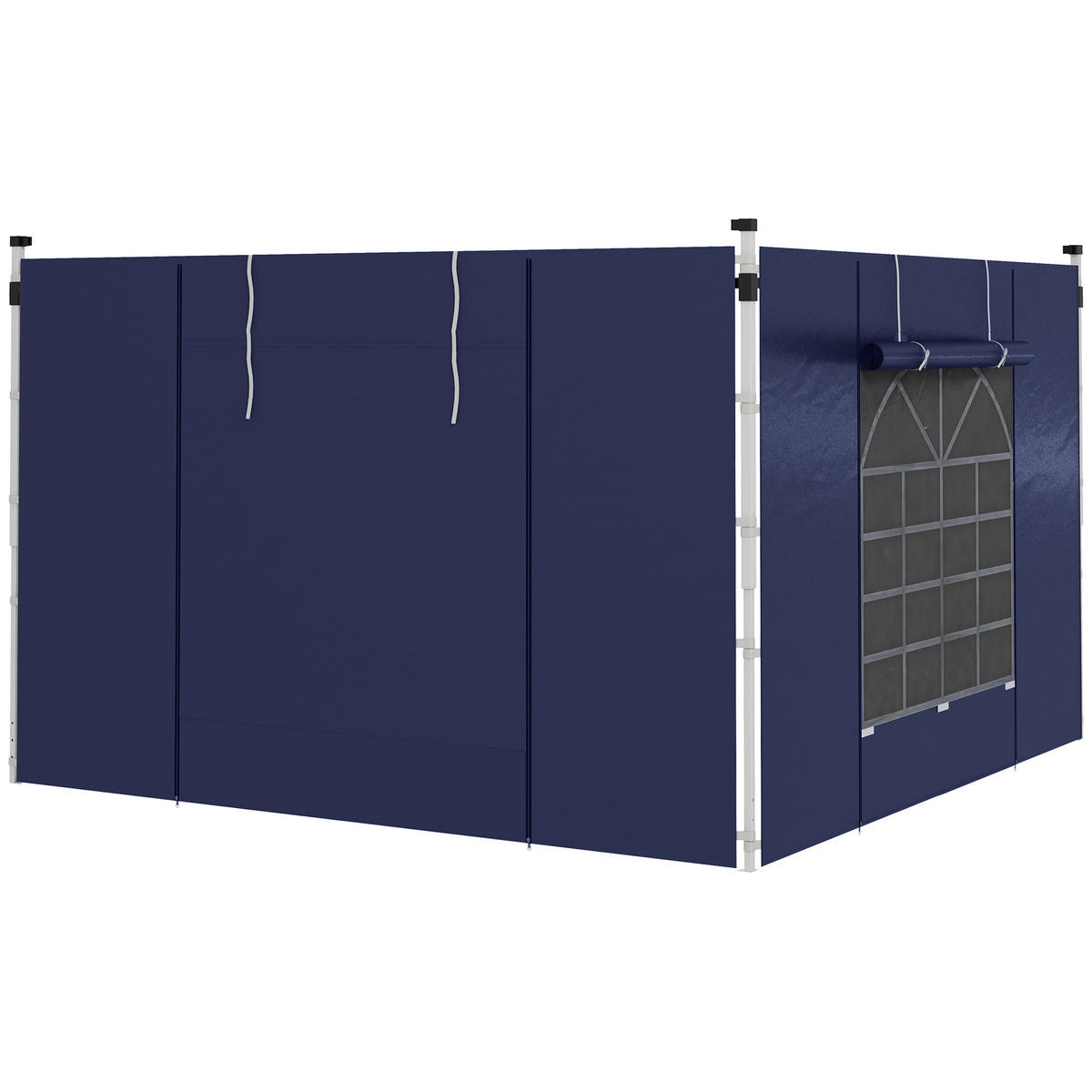 SEITENWÄNDE für 3 x 3/ 3 x 6 m Pavillon, Oxford, Blau - Blau, Kunststoff (195/195/295cm) - Outsunny