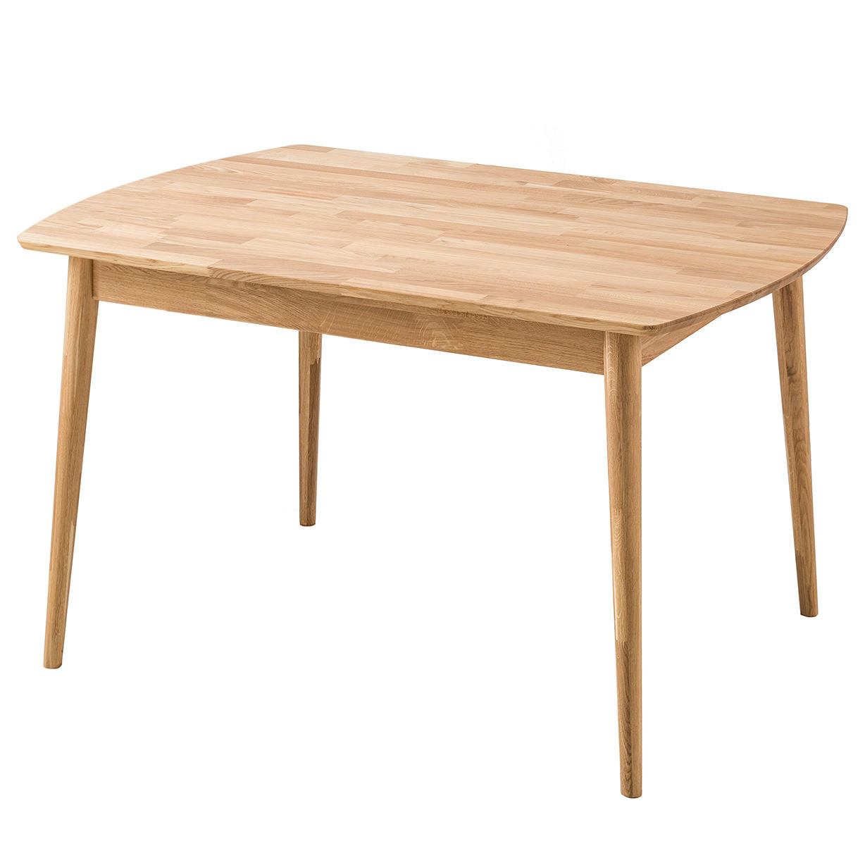 ESSTISCH - Eiche massiv - Eichefarben, Holz (90/120/75cm) - home24