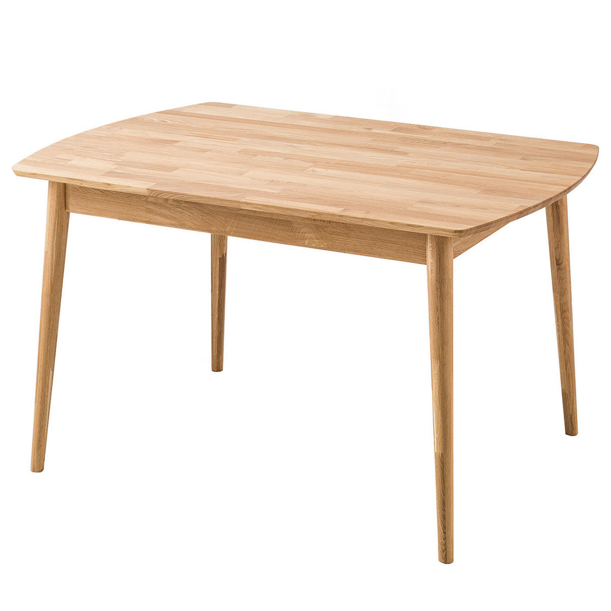 ESSTISCH - Eiche massiv - Eichefarben, Holz (90/120/75cm) - home24