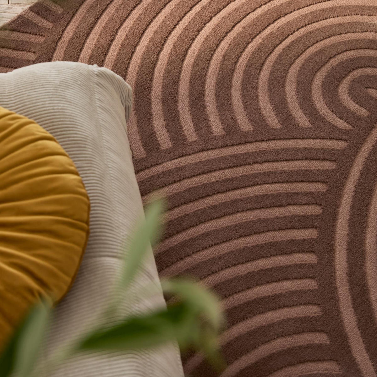 TEPPICH 120/160 cm Bianca Mokka - Mokka, Textil (120/160cm) - Nazar Rugs