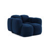 SESSEL Samt Stoff Blau - Blau/Schwarz, Holzwerkstoff/Kunststoff (120/72/115cm) - Makamii