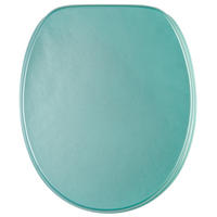 WC-SITZ Absenkautomatik Glitzer Türkis - Türkis, Holzwerkstoff (38/6/47cm) - Sanilo