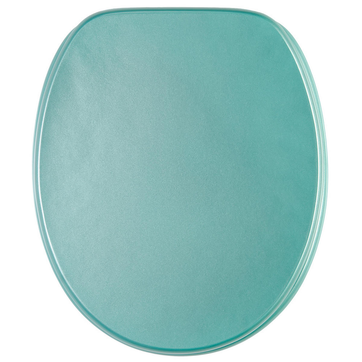 WC-SITZ Absenkautomatik Glitzer Türkis - Türkis, Holzwerkstoff (38/6/47cm) - Sanilo