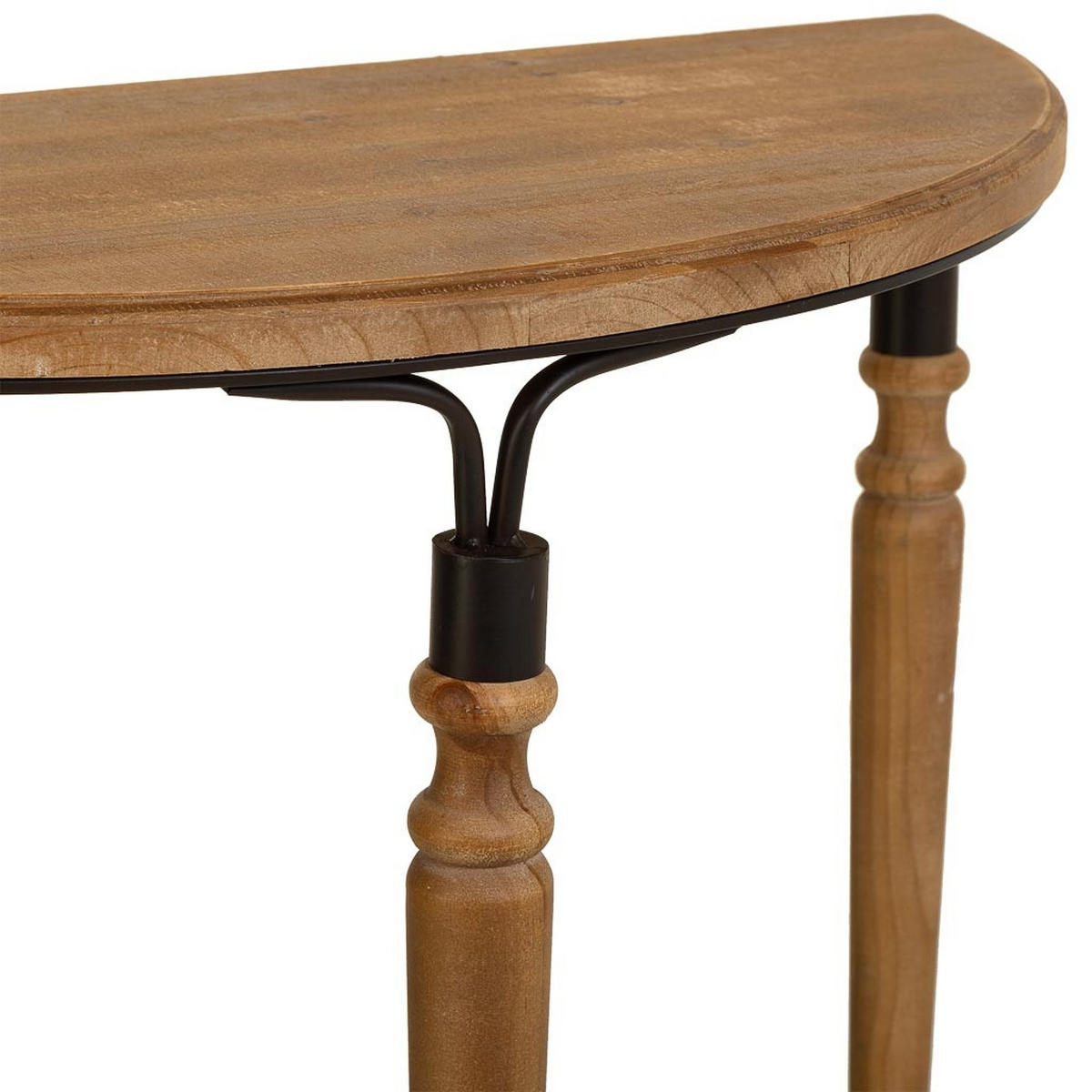 KONSOLENTISCH aus Metall und Holz, braun, 80x36x76cm - Braun, Holz (35.5/80/76cm) - Wanderlust