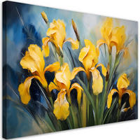 WANDBILD gelbe irisblüten - Gelb, Textil (60/40cm) - Feeby