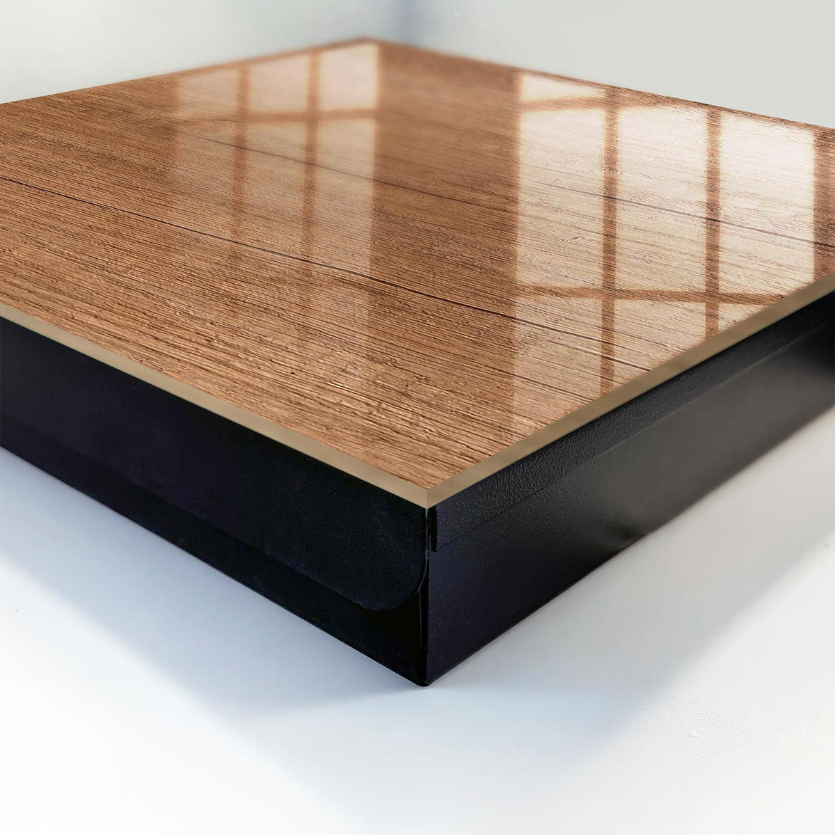 SCHLÜSSELBOX Schwarz 30x30 cm- Türöffnung nach rechts - Holzstruktur - Braun, Metall (30/30/5cm) - TULUP