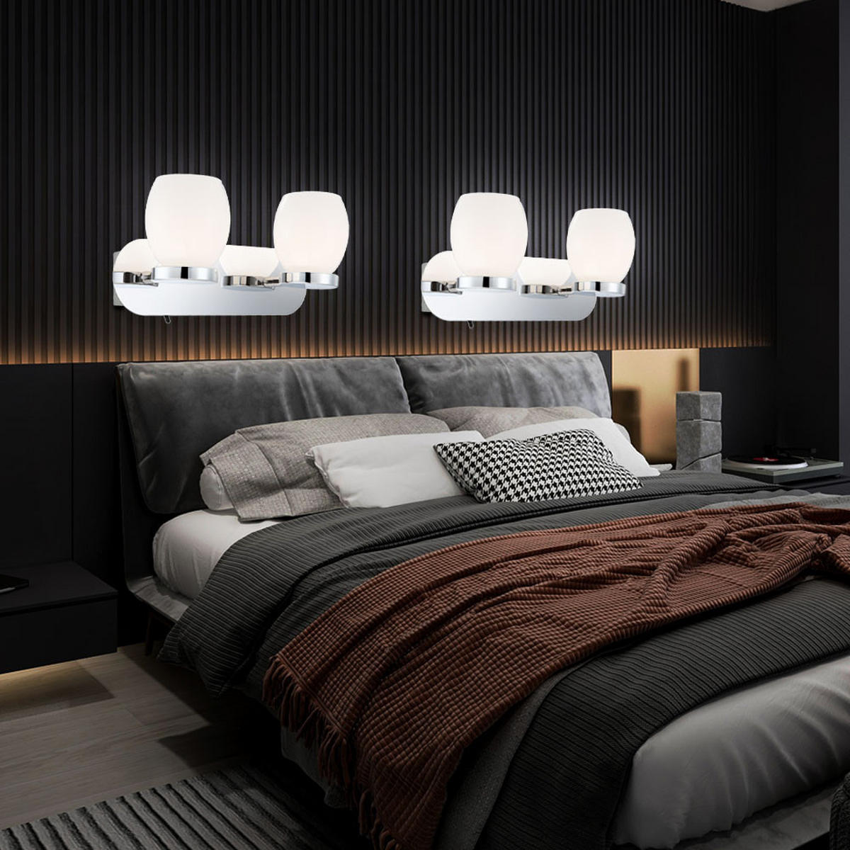 LED WANDLEUCHTE DANO Metall Silber - Silberfarben, Glas (25/10/11cm) - Globo Lighting