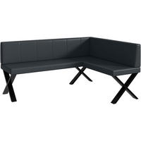 ECKBANK PETER_X - Dunkelgrau, Leder (128/168cm) - Meblini