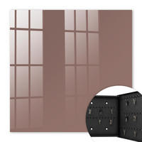 SCHLÜSSELBOX Schwarz 30x30 cm- Türöffnung nach rechts - Hellbraun - Braun, Metall (30/30/5cm) - TULUP