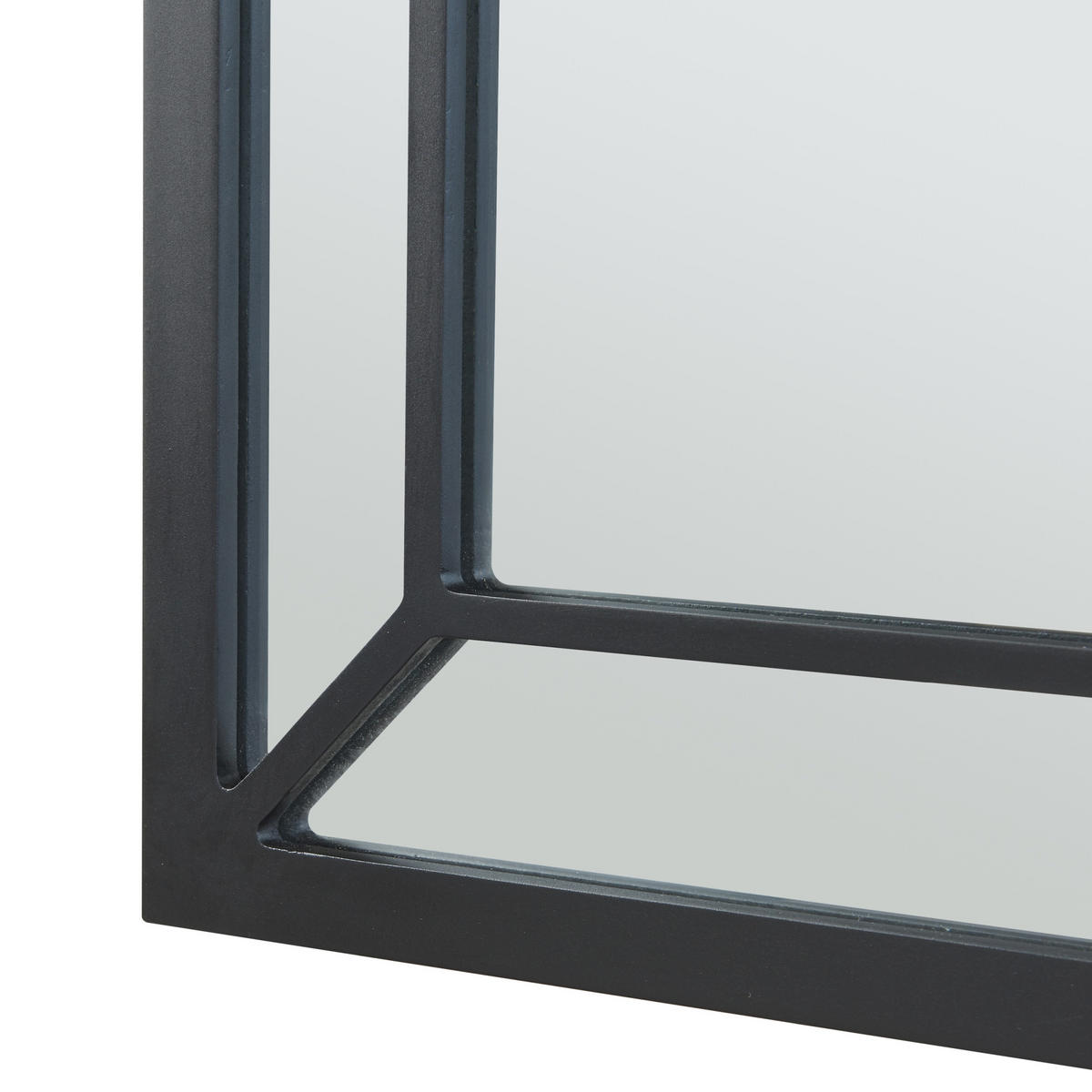 WANDSPIEGEL Puolanka - Schwarz, Glas/Holzwerkstoff (60/2/90cm) - [en.casa]