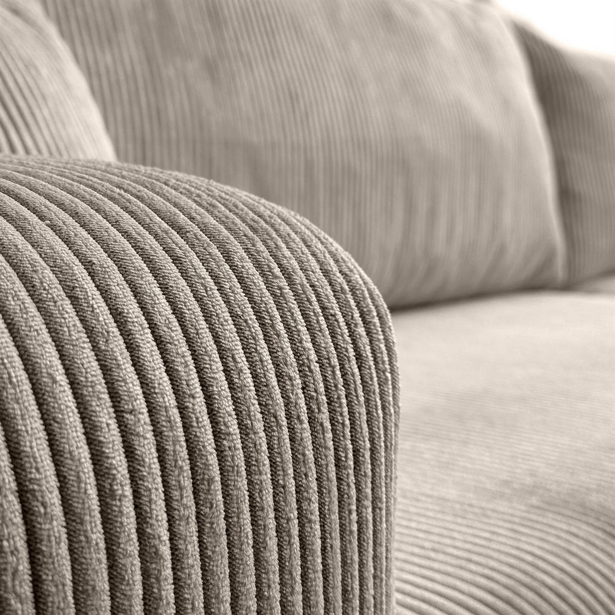 ECKSOFA Gepolstertes PRESTIGE XL mit Schlaffunktion und Bettkasten, Poso 02 - Beige, Textil (277/143cm) - Lookway