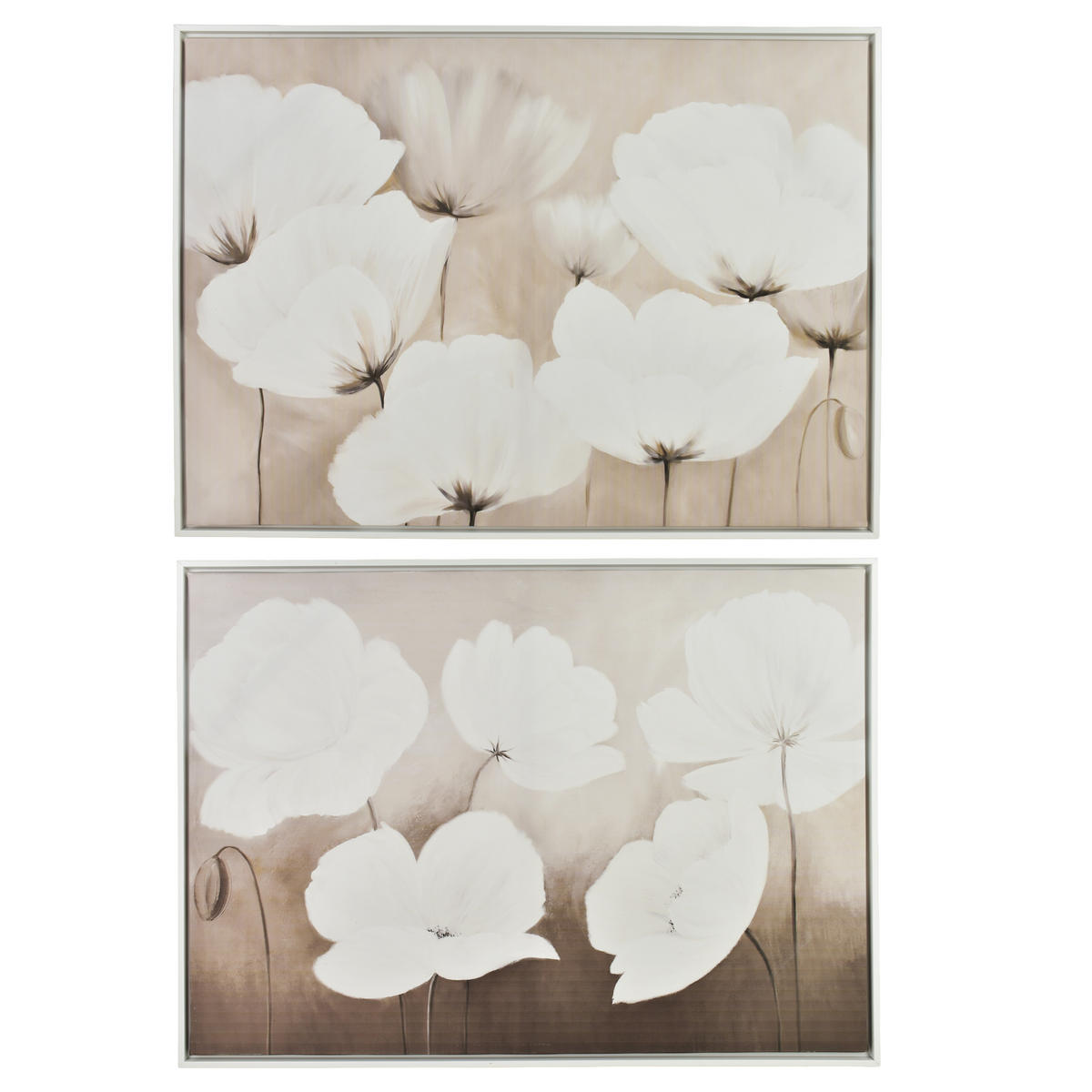 BILD Inga 2er Set 50/3/70 cm Kunstoff - Weiß, Kunststoff (50/70cm) - Mondex