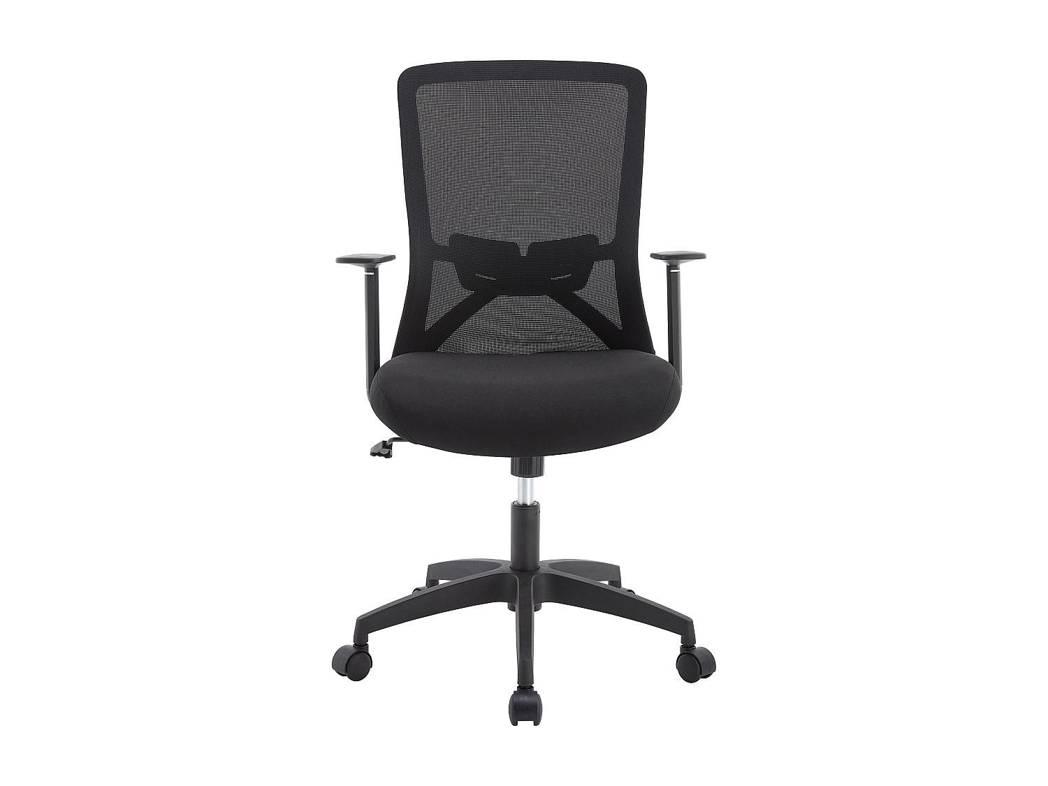 BÜROSTUHL ohne Armlehnen - 61 cm x 55.5 cm - stoff - schwarz Delvora - Schwarz, Textil (61/100.5/55.5cm) - Vente-Unique