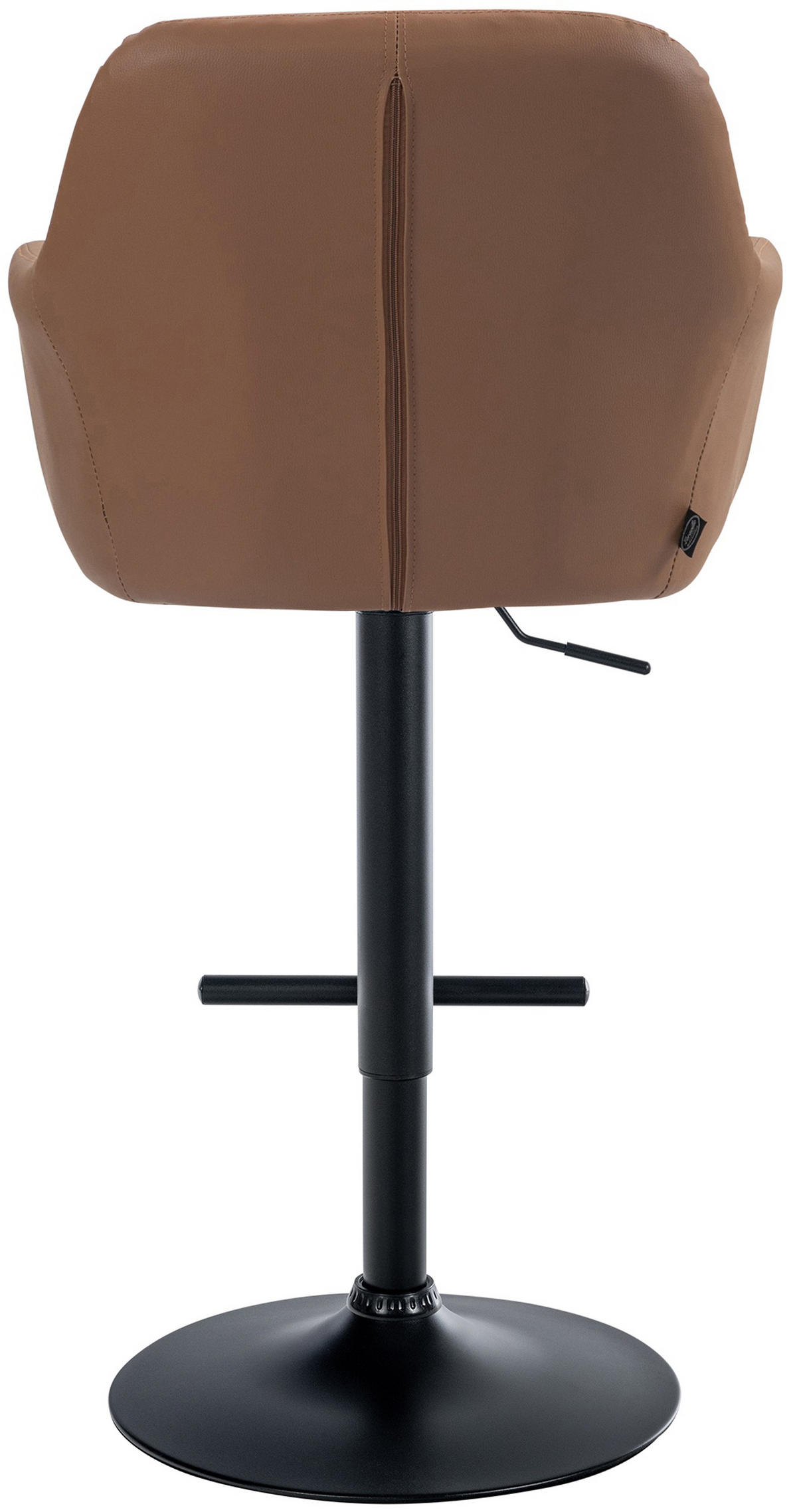BARHOCKER Nardo Kunstleder schwarz hellbraun - Schwarz/Braun, Kunststoff/Metall (57/118/59cm) - TPFLiving