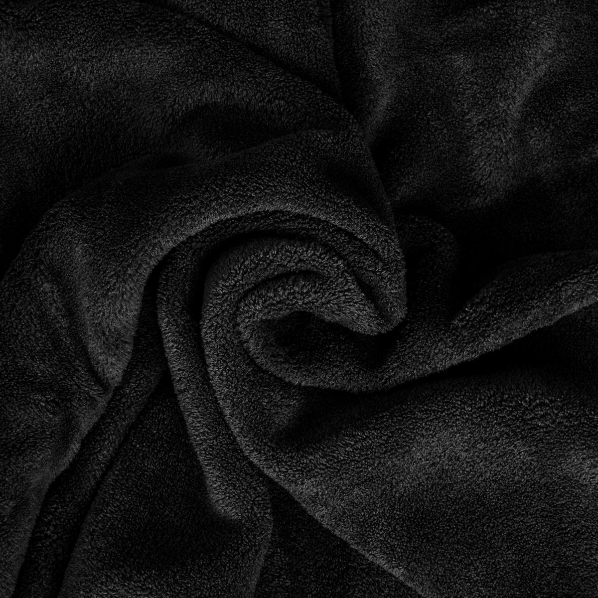 KUSCHELDECKE MIT ÄRMELN ,inklusive Tasche auf der Vorderseite,schwarz - Schwarz, Textil (170/200cm) - tectake