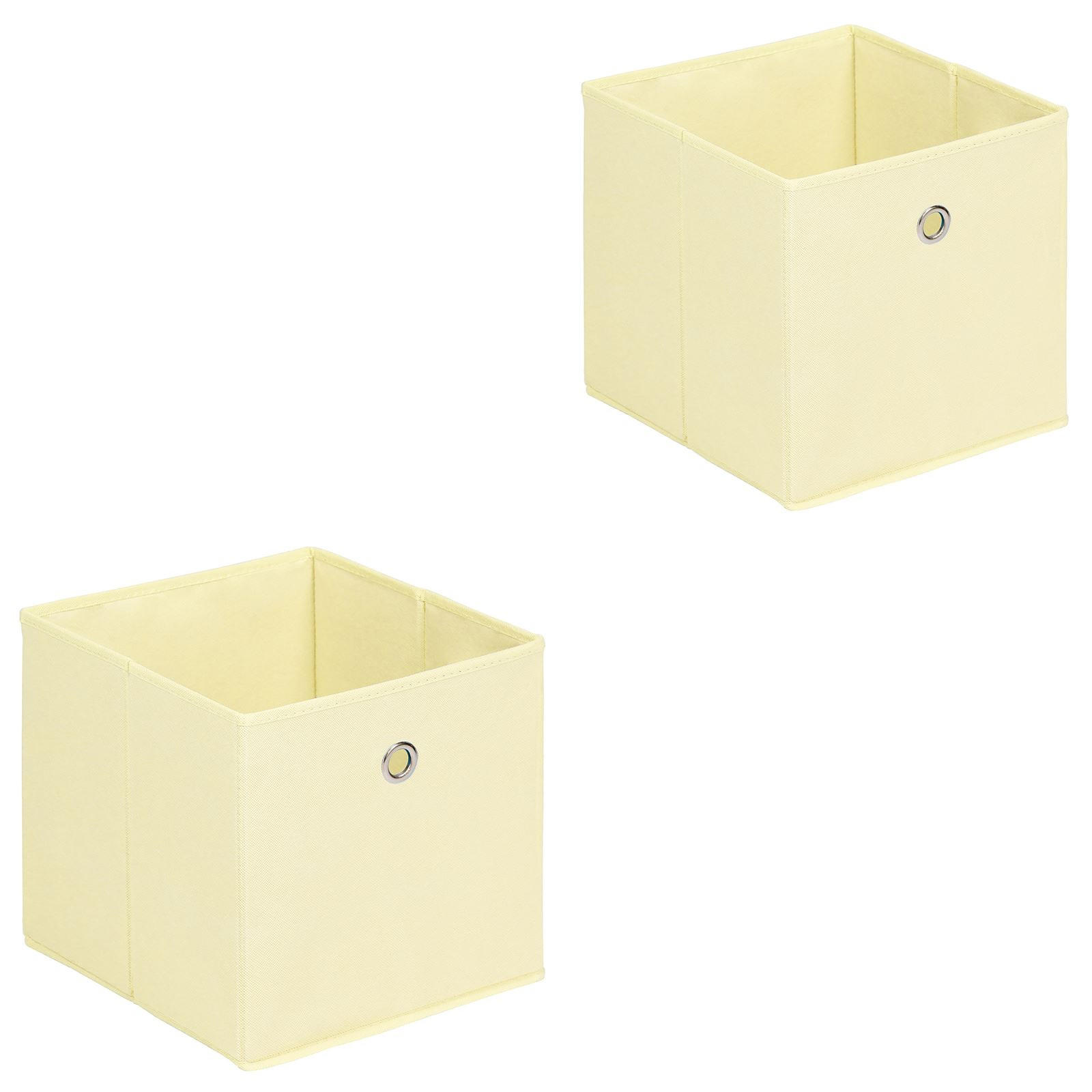 FALTBOX ELA 2ER-SET - Beige, Textil (27/27/27cm) - IDIMEX