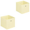 FALTBOX ELA 2ER-SET - Beige, Textil (27/27/27cm) - IDIMEX