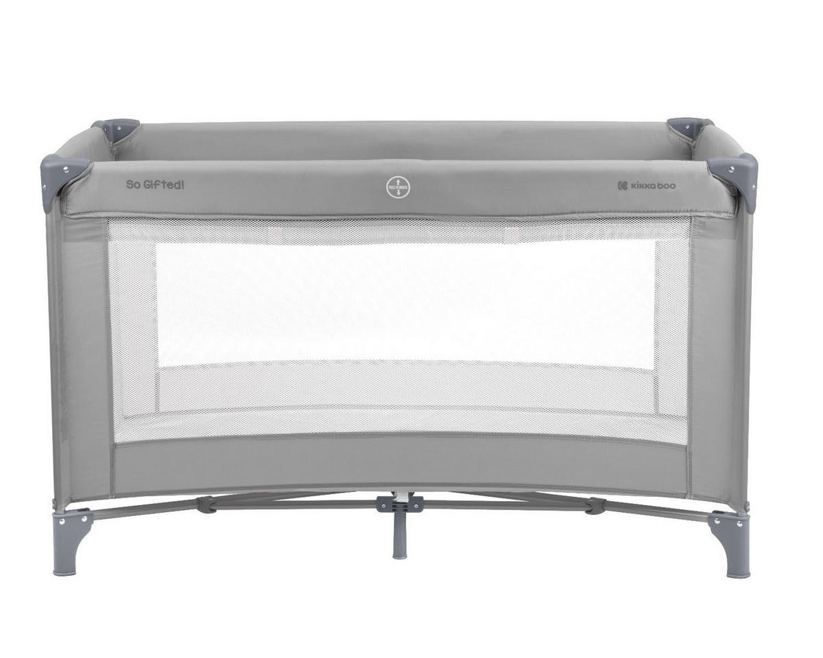 REISEBETT So Gifted dunkelgrau 2 Ebenen Matratze, Tragetasche, Öffnung - Grau, Metall (65/125cm) - Kikka boo