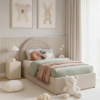 KINDERBETT Nina Taupe ca. 90 / 200 cm - Taupe, Holzwerkstoff - Bessagi Kids