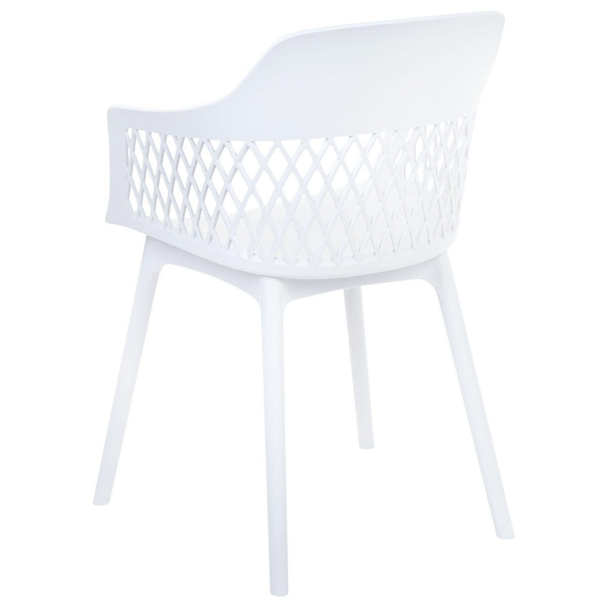 ESSZIMMERSTUHL 2er-Set Kunststoff Weiß Almira - Weiß, Kunststoff (54/84/50cm) - Beliani