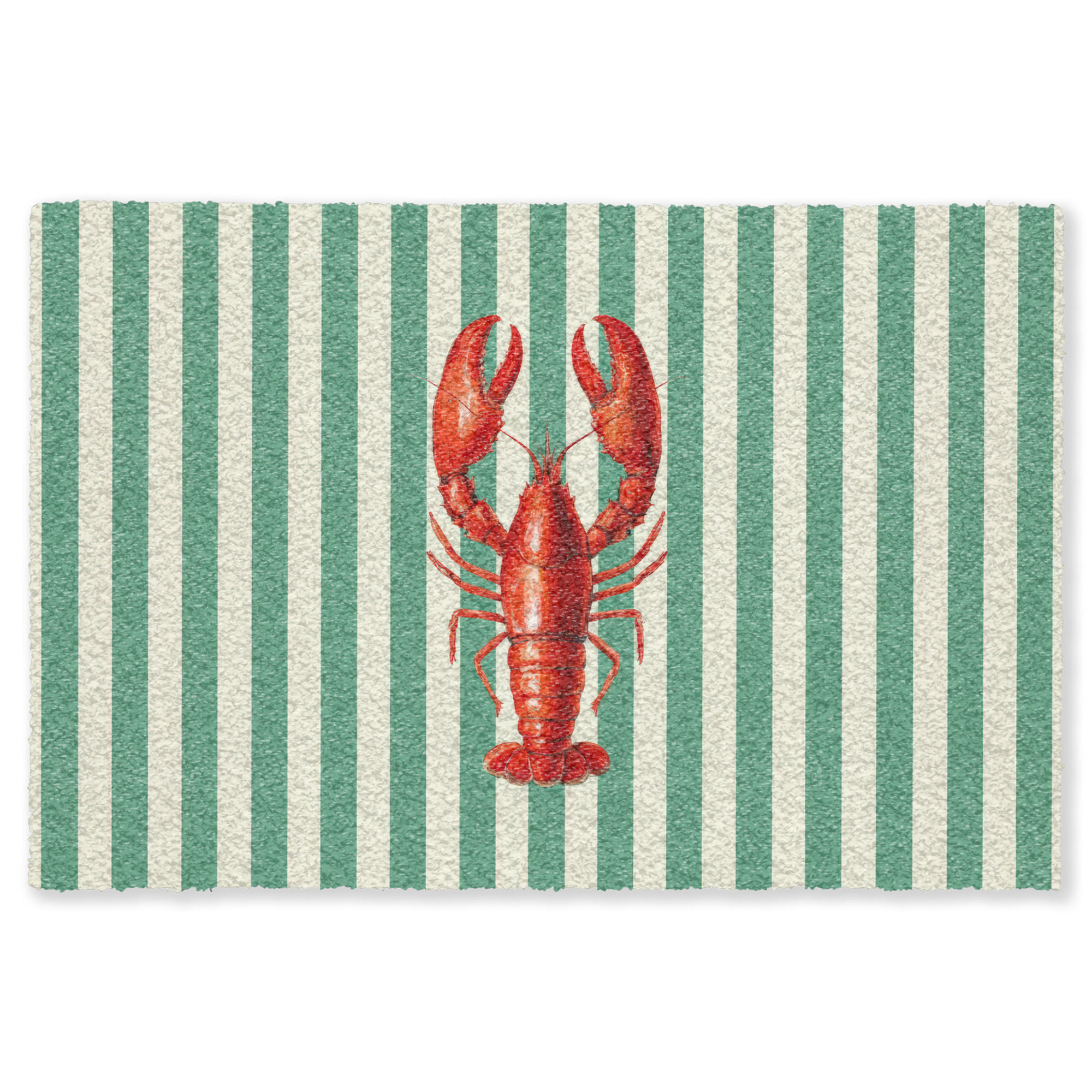 FUSSMATTE Krebs - Streifen - Realistisch - Sommerlich Schmutzmatte 120x80 cm - Multicolor, Kunststoff/Textil (120/0.4cm) - MuchoWow