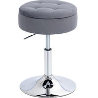 BARHOCKER 40/26/40 cm Grau mit Stauraum, höhenverstellbar und drehbar - Grau, Textil (39/65/39cm) - MIVRAY