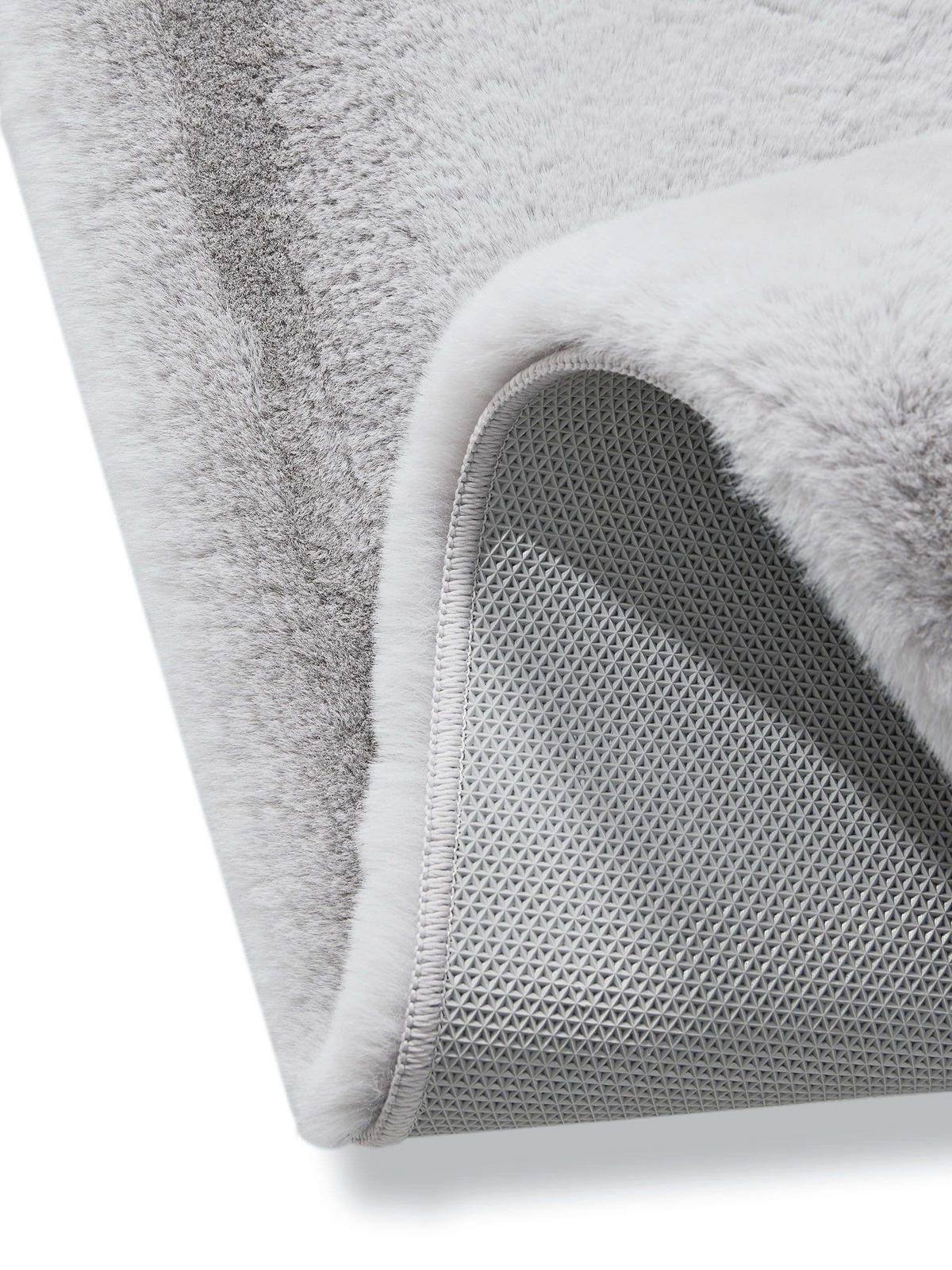 KUNSTFELL-TEPPICH Dave Grau 80x240 cm - Grau, Textil (80/240cm) - benuta Nest