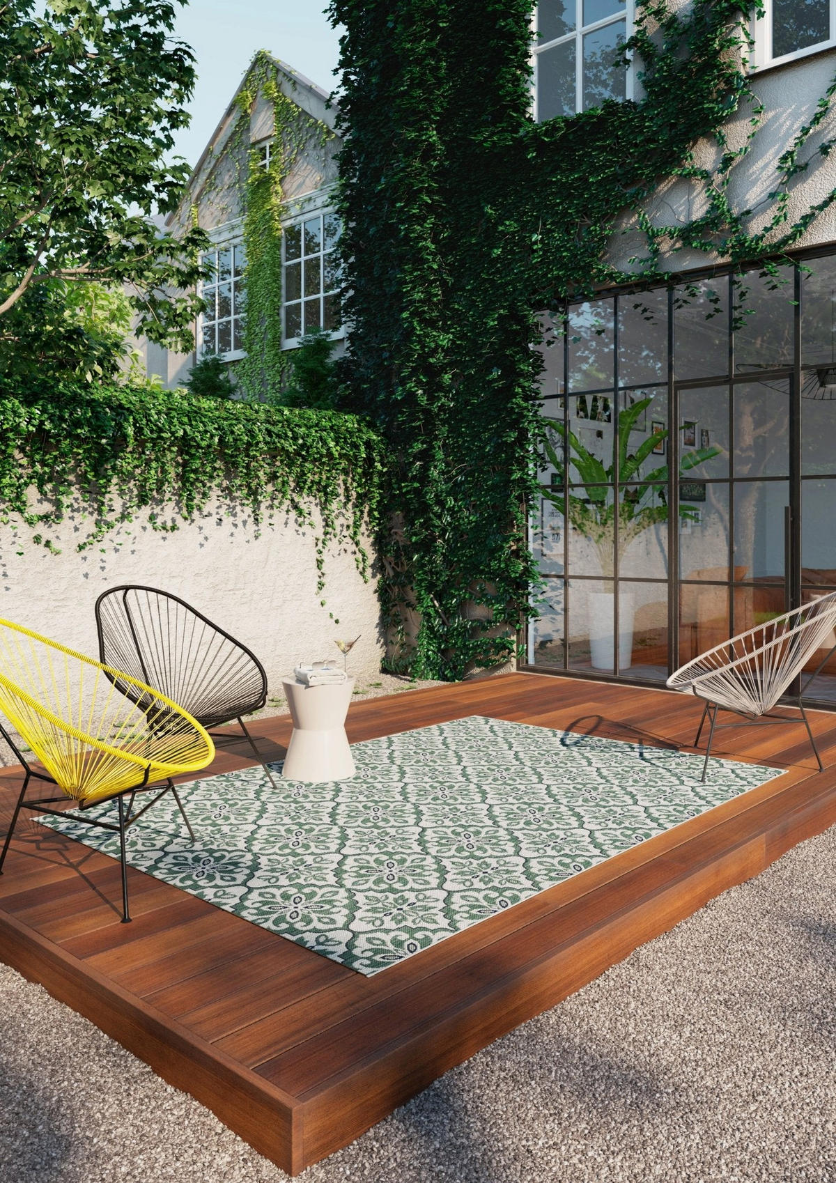 TEPPICH für Innen und Außen fleckenbeständig grün - Grün, Textil (160/230cm) - AFK Living