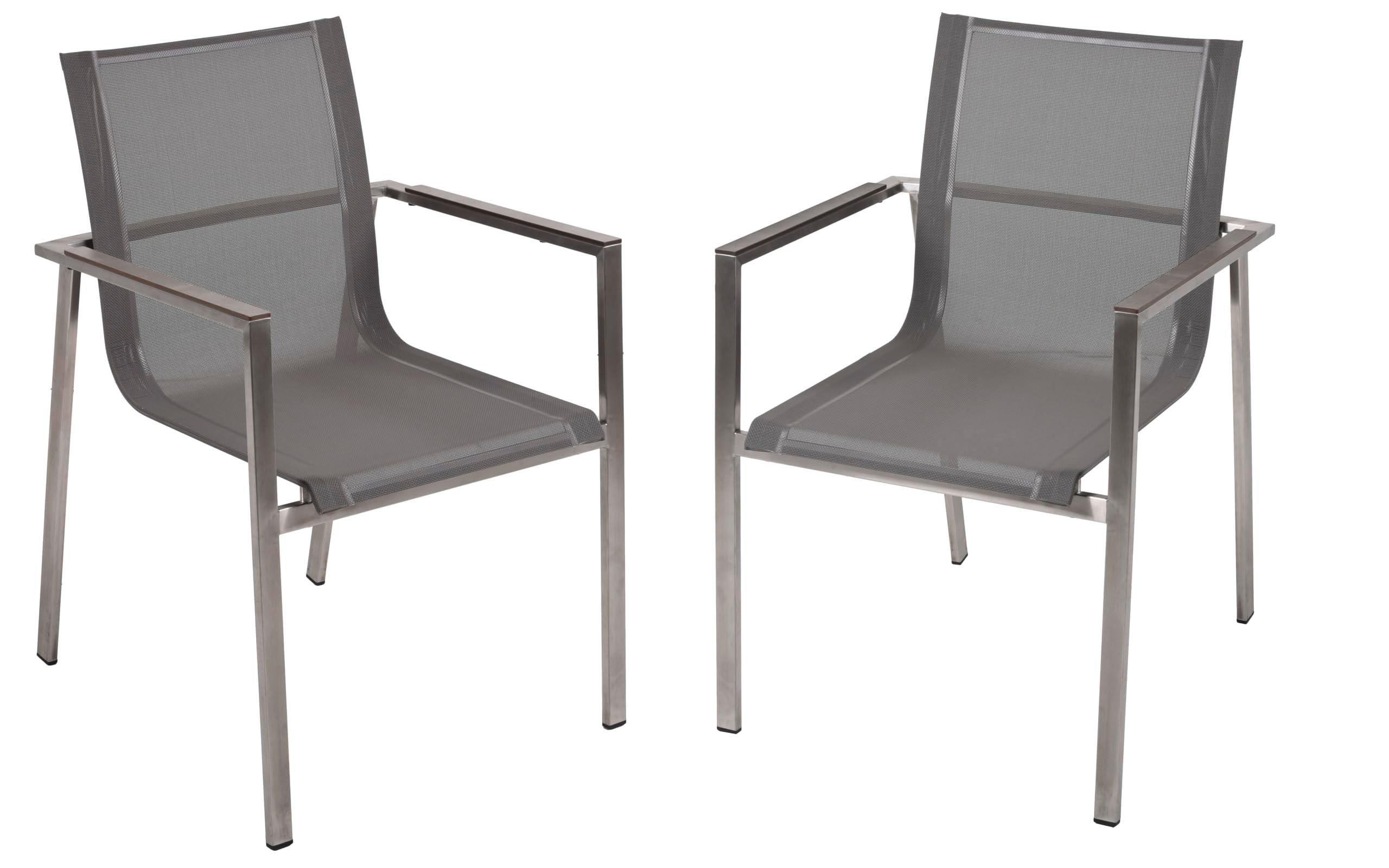 Deluke Gartenstuhl Taupe 58x90x60 cm