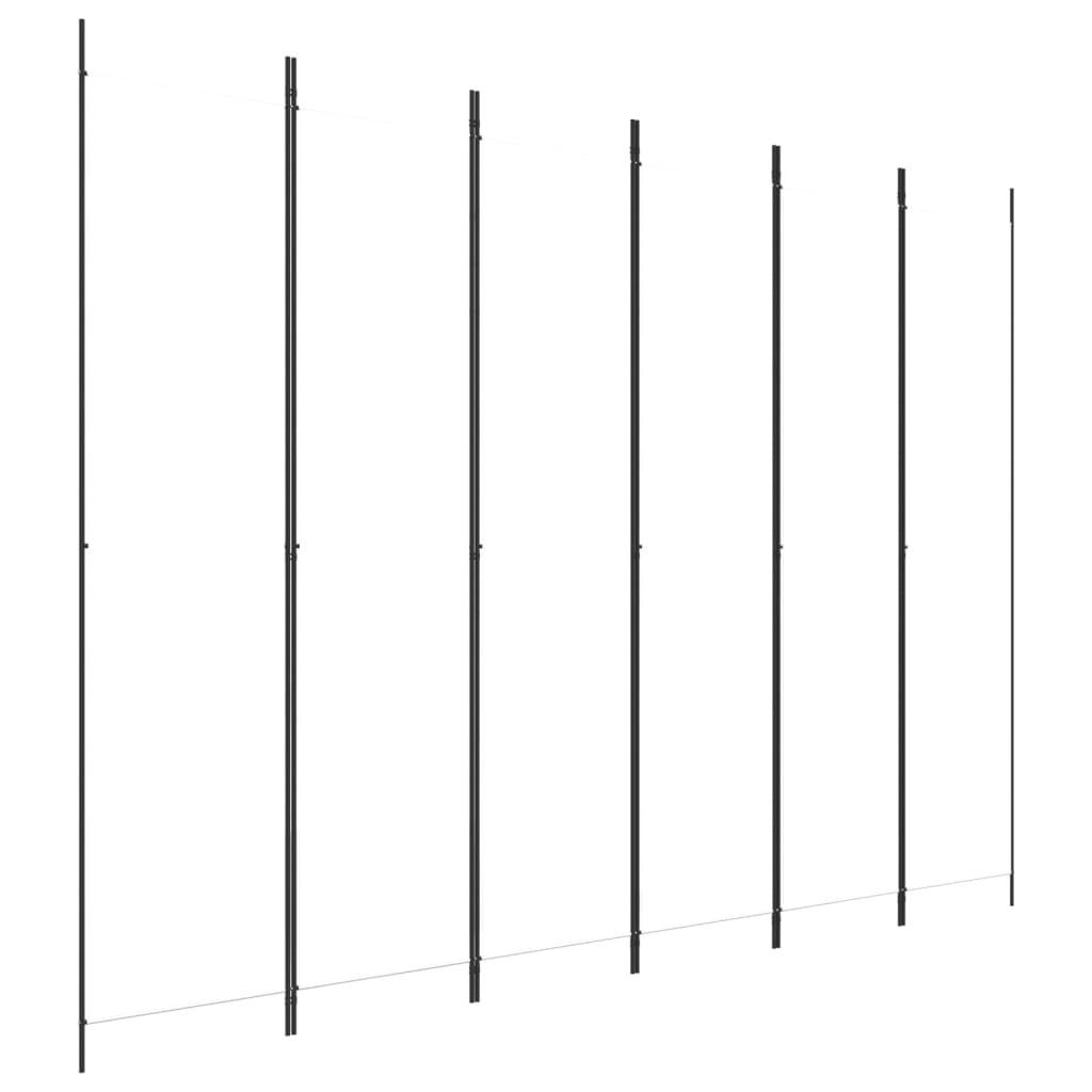 PARAVENT 6-TLG. Weiss 300/220 Cm Stoff - Weiß, Textil (300/220/300cm) - vidaXL