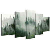 LEINWANDBILD Wald 5-tlg. 150x75 cm - Multicolor, Holz (150/75cm) - LUMASOUL