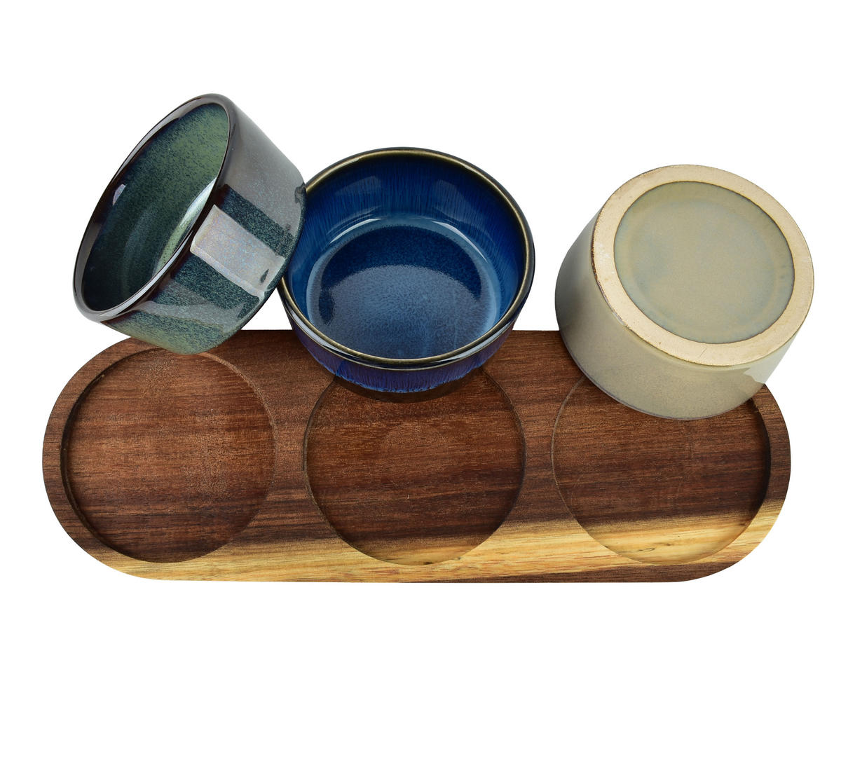 SERVIERSCHALEN Modern Kitchen Blau 28/9.5/5.5 cm Porzellan - Blau, Keramik (10/5.5/28cm) - Mondex