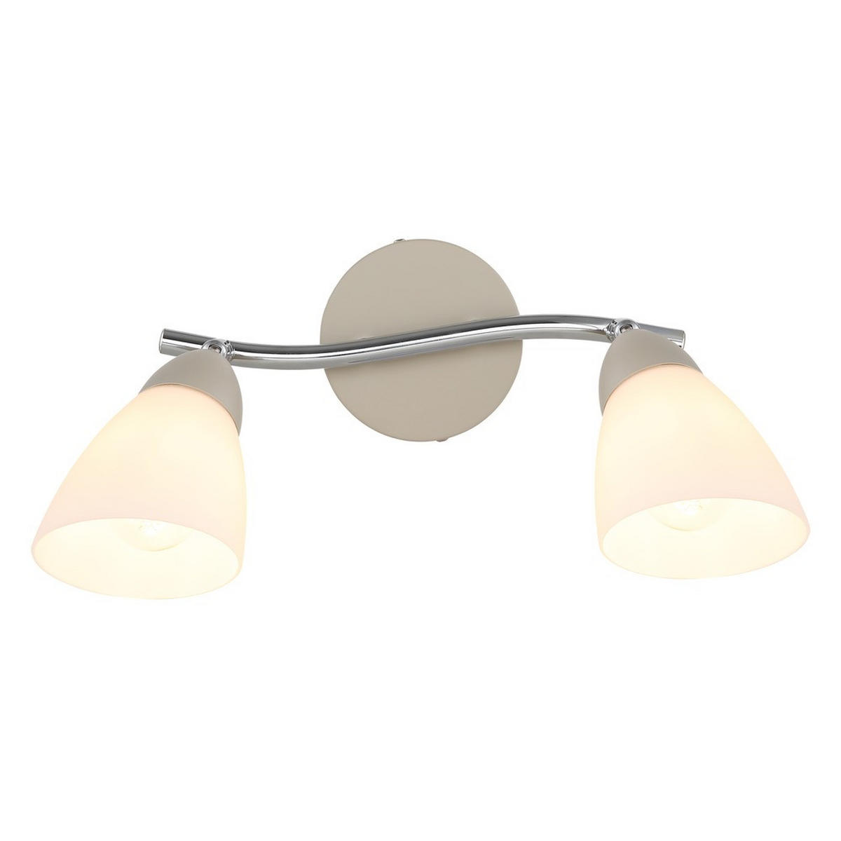 STRAHLER PAULA Metall Sand matt, 2x E14 - Bernsteinfarben, Glas (25/10/21cm) - Nowa