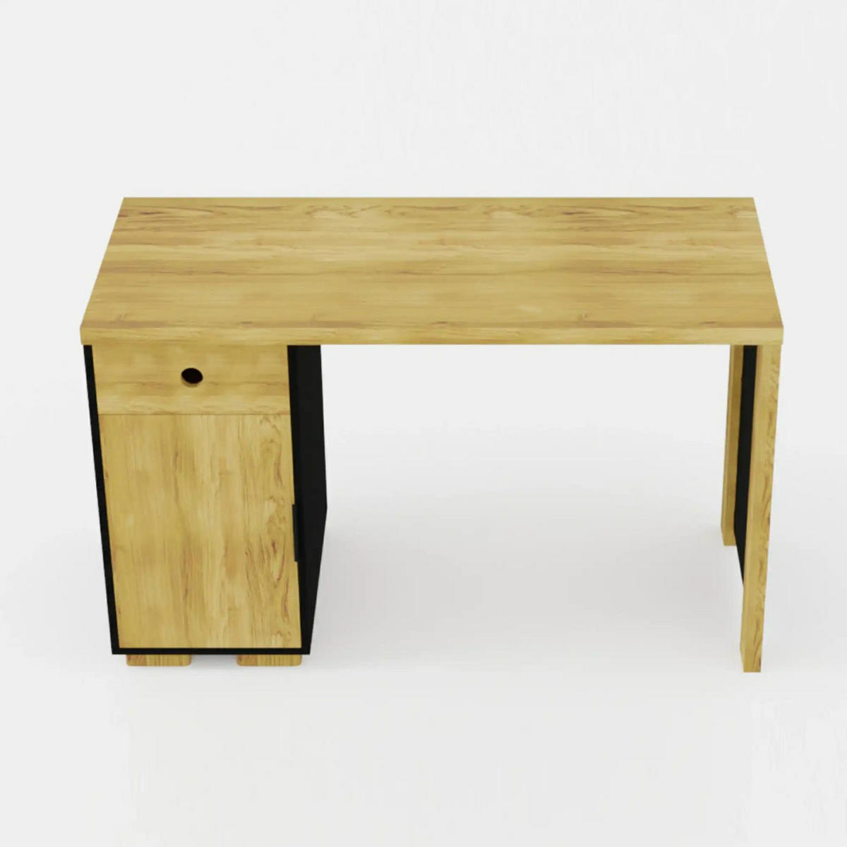 COMPUTERTISCH aus Massivholz fürs Arbeitszimmer CARLA - Eichefarben, Holz (60/150/75cm) - Rawood Furniture
