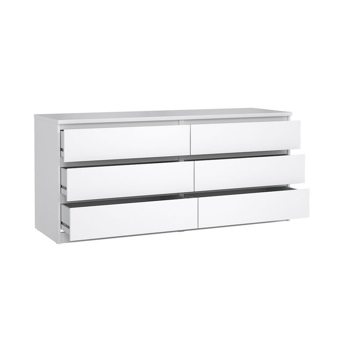 KOMMODE, Naia, Weiß, Holzwerkstoff, 154 x 50 x 68 cm - Weiß, Holzwerkstoff (154/68/50cm) - ebuy24