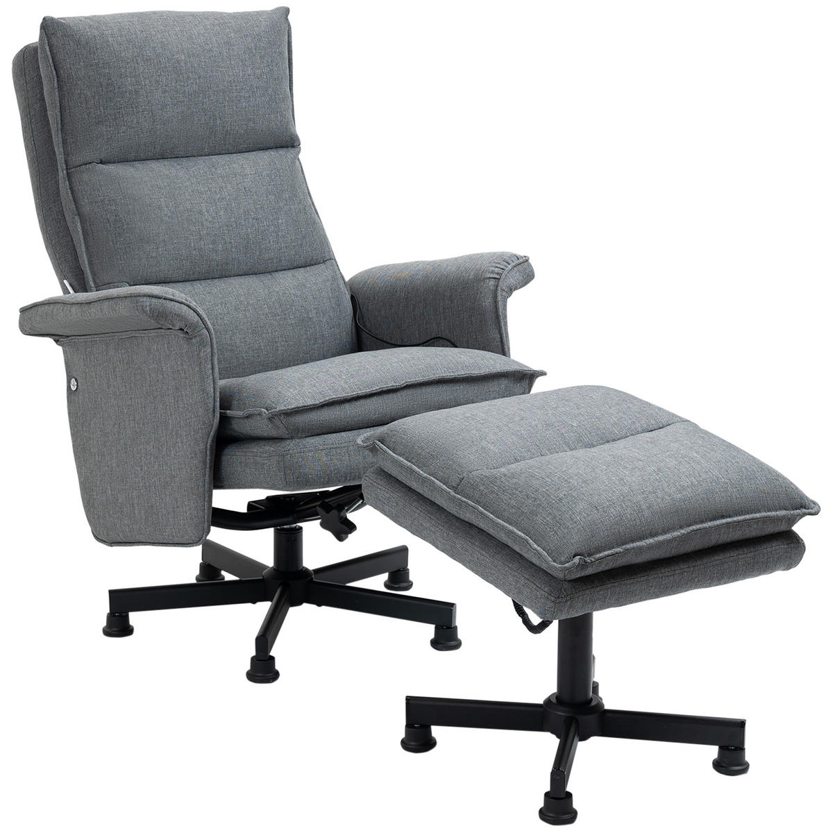MASSAGESESSEL DE-06406 8 Vibrationsköpfe Grau - Grau, Metall (93/99/78cm) - ComfortXL