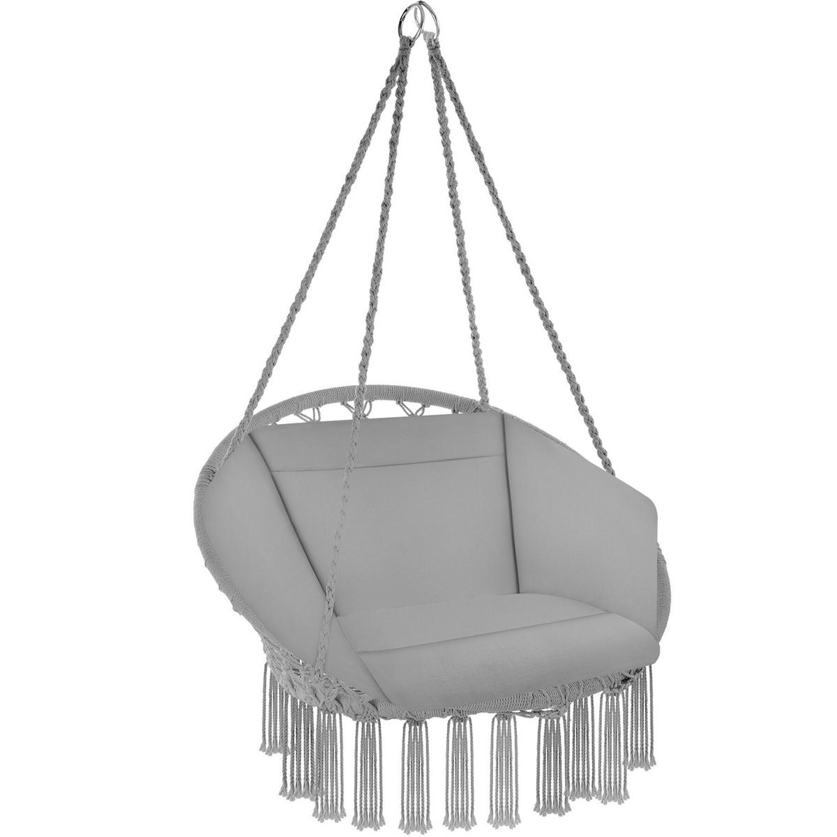 TECTAKE HÄNGESESSEL GRAZIA,80 x 72 x 125 cm,grau